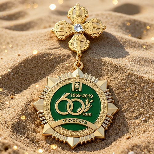 Golden Cross 60th Apxust Sum Military Pin