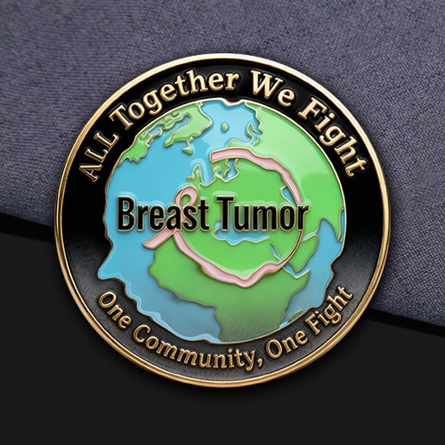 Gradient Pink Ribbon Global Breast Cancer Pin