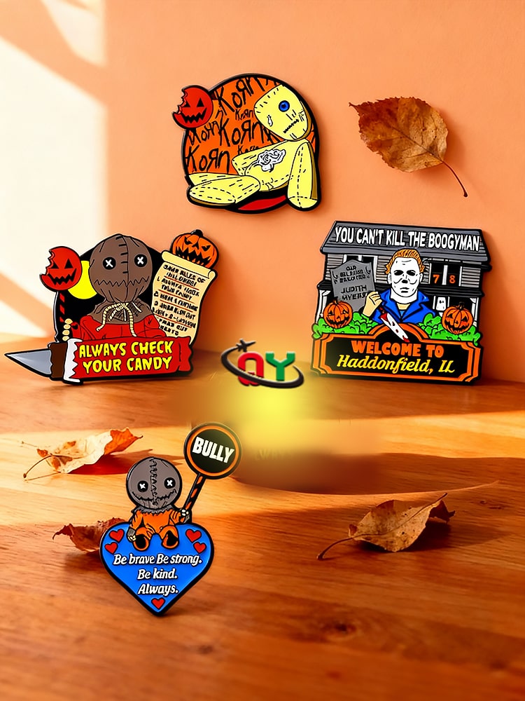 Halloween Horror Movie & Sam Enamel Pins