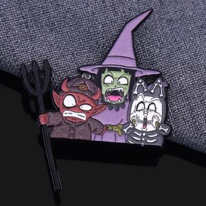Halloween Spooky Trio Enamel Pin