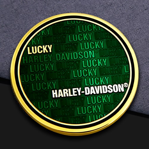 Harley-Davidson Lucky Clover Corporate Challenge Coin-back