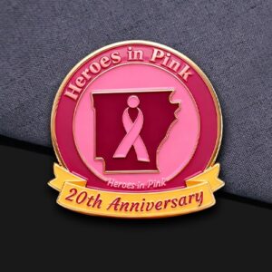 Heroes in Pink 20th Anniversary Breast Cancer Pin