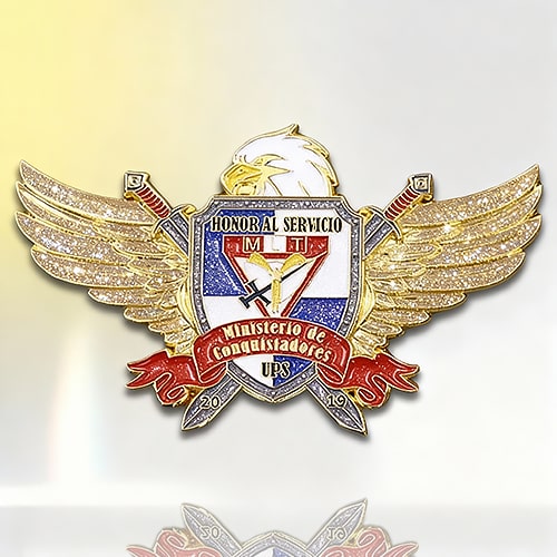 Honor Al Servicio Eagle Wings Glitter Military Pins