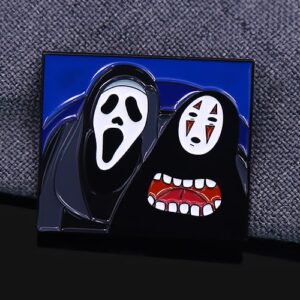 Horror & Ghibli Crossover Halloween Enamel Pin