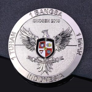 Indonesian Eagle Emblem Spinner Military Pin