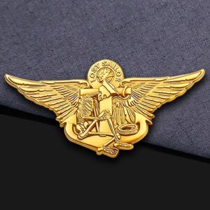 Lost Sailor Skeleton Anchor Wings Military Pin