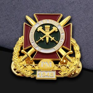 Military Police Crossed Swords & Torch Emblem Pin