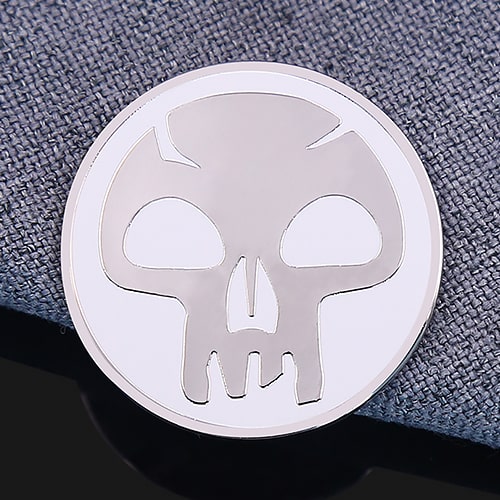 Minimalist Skull Halloween Enamel Pin