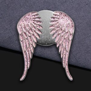 Pink Glitter Angel Wings Enamel Pin
