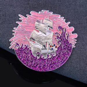 Pink & Purple Glitter Enamel Pin