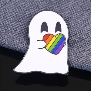Pride Ghost Halloween Enamel Pin