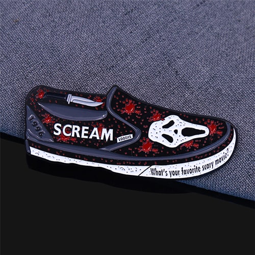 Scream Ghostface Sneaker Halloween Enamel Pin
