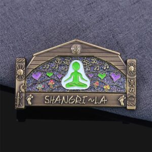 Shangri-La Harmony Park Meditating Alien Enamel Pin