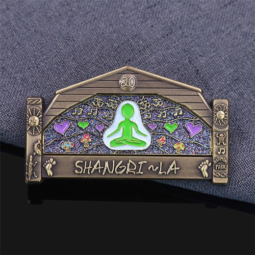 Shangri-La Harmony Park Meditating Alien Enamel Pin