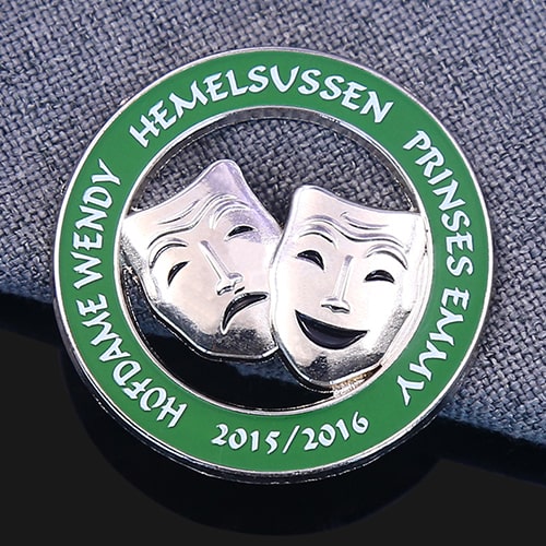Theatrical Masks Royal Holiday Enamel Pin