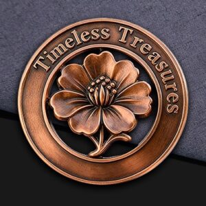 Timeless Treasures Floral Bronze Pin