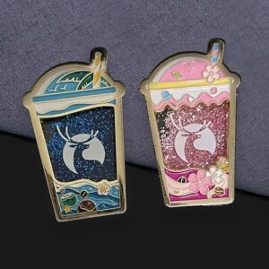 Transparent Luckin Coffee Enamel Pin