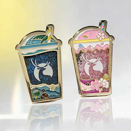 Transparent Luckin Coffee Enamel Pin