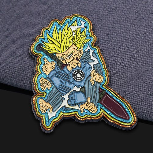 Trunks Multi-Hand Glitter Enamel Pin