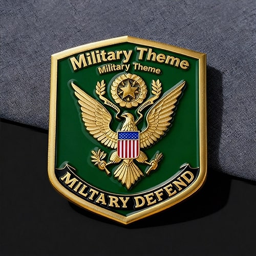 U.S. Eagle Military Defend Shield Military Pin