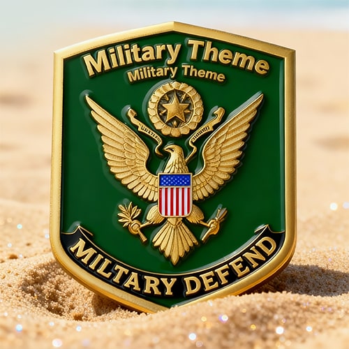 U.S. Eagle Military Defend Shield Military Pin