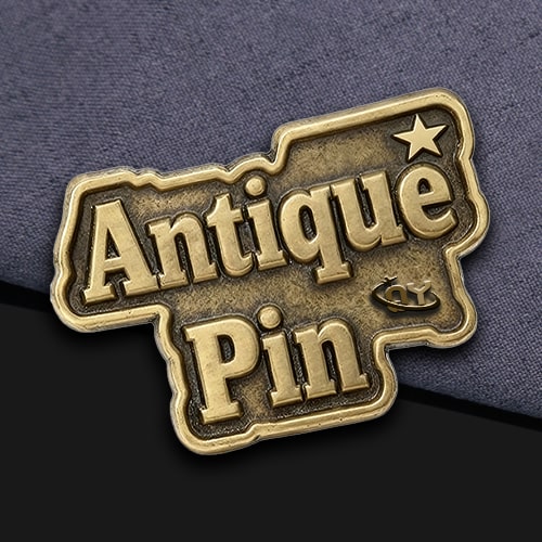 Vintage-Style Antique Themed Brass Pin
