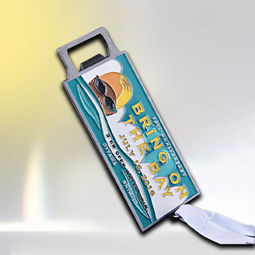 Rectangular Water Swim Opener Medal