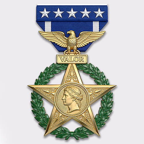 3D Classic Valor Commendation Star Medal