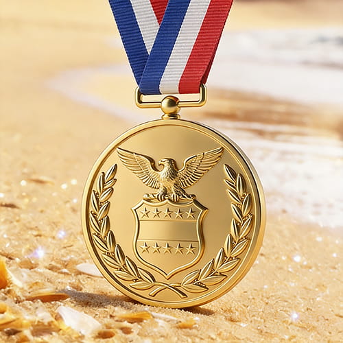 Air Force Ribboned Eagle Shield Medal