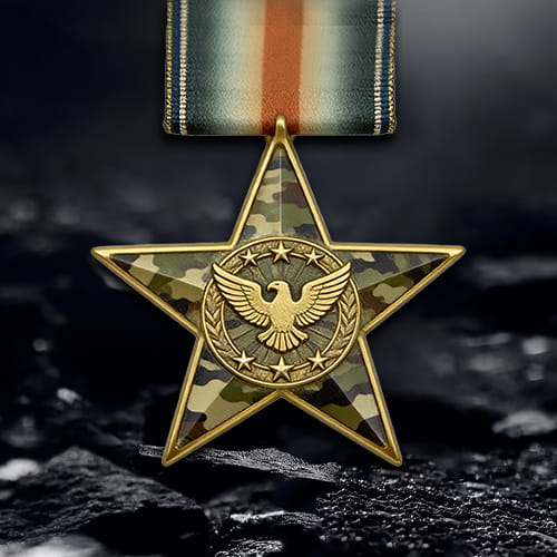 Military Valor Camo Star Medal