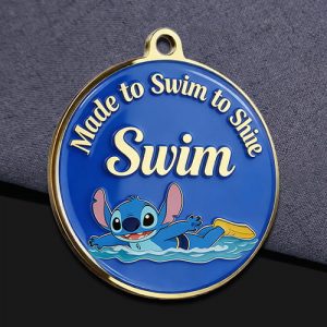 Custom Stitch Epoxy Swimming Medal