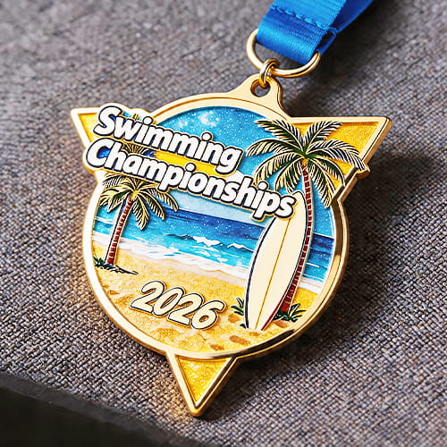 Glitter Beach Swimming Championships Medal