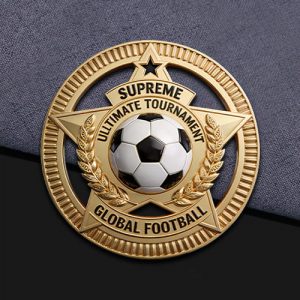 Gold Cut-out Star & Soccer Medal