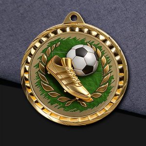 Golden Soccer Achievement Medal