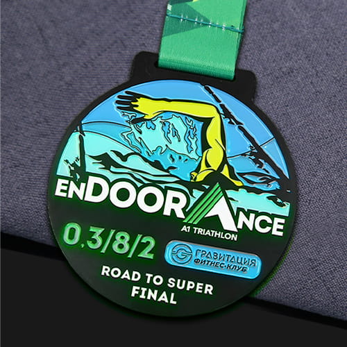 Grow in the Dark Swimming Medal