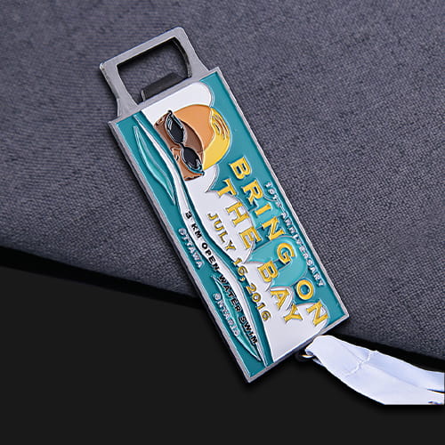 Rectangular Water Swim Opener Medal