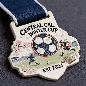 Sakura Winter Football Art Medal