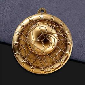 Vintage Golden Football Star Medal