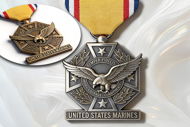 3D Embossed Marine Corps Medal