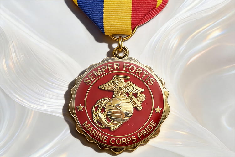 Epoxy Classic Gold Marine Corps Medal