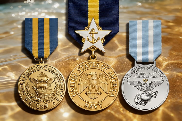Official U.S. Navy & Civilian Service Medals