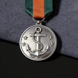 Silver Anchor & Stars Navy Medal