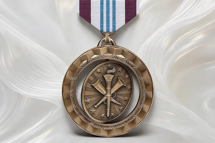 Spinning Torch & Bugle Marine Corps Medal