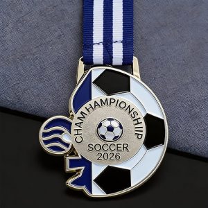 Wave Striker Soccer Medal