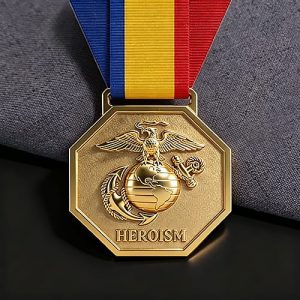 Octagonal Gold Heroism Medal