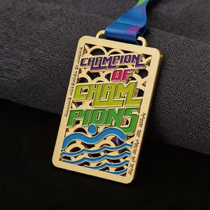 Champion of Champions Gold Cutout Medal