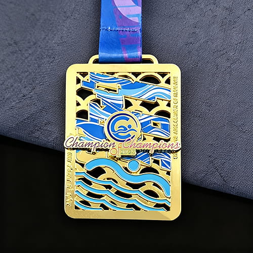 Champion of Champions Gold Cutout Medal - back