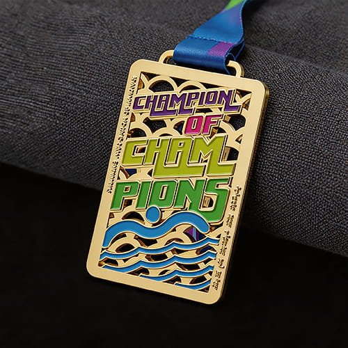 Champion of Champions Gold Cutout Medal