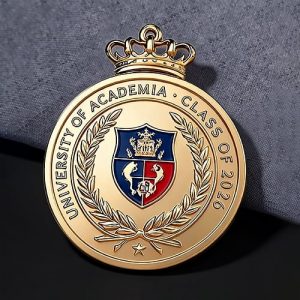 Crown Laurel Graduation Medal