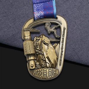 Custom Golden Polygonal Sports Medal